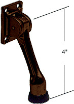 CRL Dark Bronze Door Mounted 4" Kick-Down Door Holder