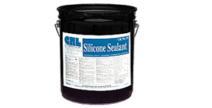 Professional Grade clear silicone RTV sealant bulk-packed in 5 gallon pail.