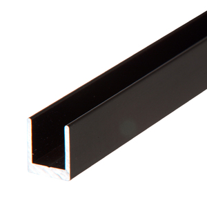 CRL Oil Rubbed Bronze 1/4" Single Aluminum U-Channel