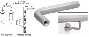 CRL Brushed Stainless Newport Series Extension Arms for HR2D Series Brackets