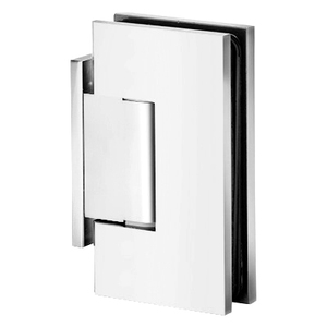 Polished Chrome Wall Mount with Offset Back Plate Adjustable Maxum Series Hinge