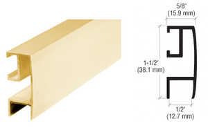 CRL Brite Gold Anodized Rectangular Mirror Frame Extrusion