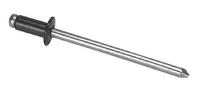 CRL Black 1/8" Diameter, 3/16" to 1/4" Grip Range Aluminum Mandrel and Rivet - 1000 Pack
