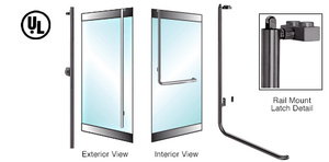 CRL-Blumcraft® Oil Rubbed Bronze Left Hand Reverse Rail Mount Keyed Access "FS" Exterior, Top Securing Panic Handle