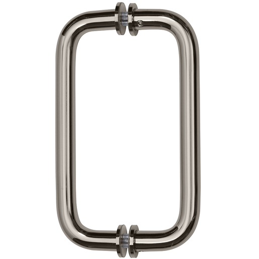 Nickel Poliert Back-to-Back Dusch Tür Knöpfe – Zylinderstil, Mit Kunststoff-Schutzhülle, Für Glasdicken 6–12 Mm