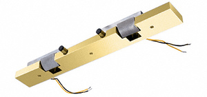 CRL Polished Brass Electric Strike Keeper for Double Doors- Fail Safe