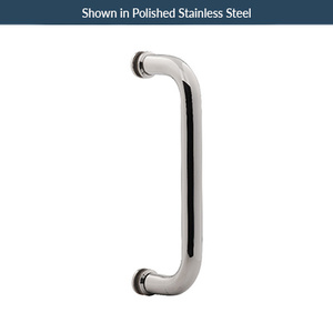 Polished Nickel 8" Standard Tubular Single Mount Handle with Washers