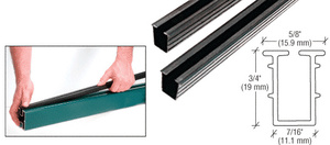 CRL 144" Glass Barrier Post Rigid Glazing Vinyl