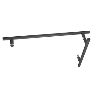 CRL Matte Black 8" x 18" LTB Combo Ladder Style Pull and Towel Bar