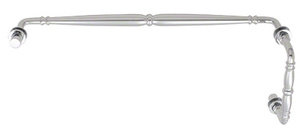 CRL Polished Chrome Victorian Style Combination 6" Pull Handle 18" Towel Bar