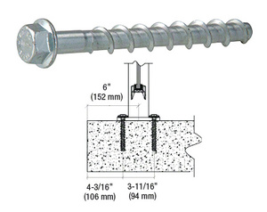 Hilti® Carbon Steel KWIK HUS-EZ 3/8" x 4" Anchor