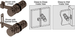 CRL Oil Rubbed Bronze 180 Degree Knob Latch