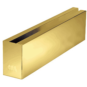 CRL Polished Brass 12" Welded End Cladding for L68S Series Laminated Square Base Shoe