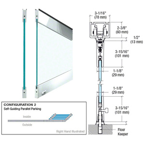 CRL Polished Stainless Type 2 Easy Slide Stacking Partition System