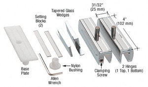 CRL Polished Chrome Madrid Series Hinge Kit