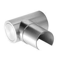 CRL Juliet 316 Brushed Stainless Replacement Round Upper Left Fitting