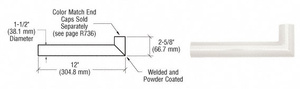 CRL Sky White Quick Connect Wall Hand Rail Return for 1-1/2" Diameter Tubing