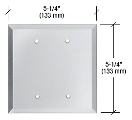 CRL Clear Double Blank with Screw Holes Glass Mirror Plate