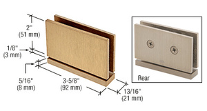 CRL Brushed Bronze Cardiff Series Top or Bottom Mount Hinge