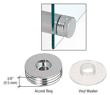 CRL Chrome 1-1/4" Diameter Accent Rings for Standoffs
