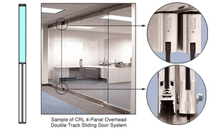 CRL Satin Anodized Overhead Track Sliding Door System