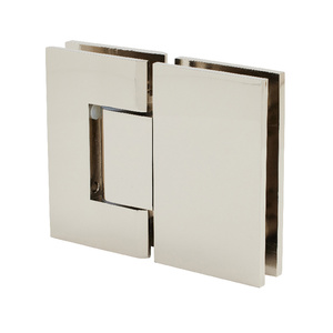 CRL Polished Nickel Geneva 380 Series Adjustable 180 Degree Glass-to-Glass Hinge