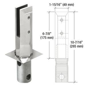 CRL 316 Polished Stainless Steel Finish Core Mount Friction Fit Square Spigot