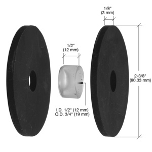 CRL 316 Brushed Stainless 2-3/8 x 1-3/4 Point Supported Standoff