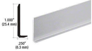 CRL Satin Anodized Aluminum 1/4" L-Bar Extrusion