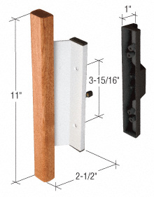 CRL Wood/Aluminum Mortise - Style Handle 3-15/16" Screw Holes