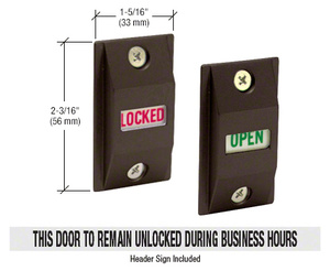 CRL Dark Bronze Opened/Locked Lock Indicator