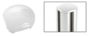 CRL Sky White Round Post Cap for Aluminum Windscreen System 90 Degree Corner Posts