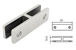 CRL Polished Stainless 180 Degree Glass Bracing Clamp