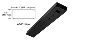 CRL Matte Black 4-1/2" x 36" Single Door Header