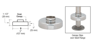 CRL Polished Stainless Canopy for 2" Tubing