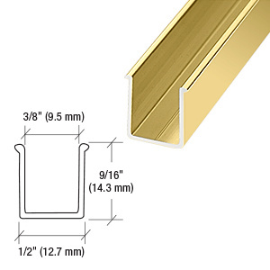 CRL Brite Gold Anodized 72" Snap-In Filler Insert for Shower Door Header