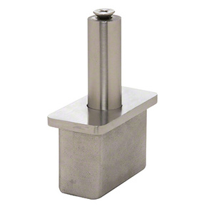 CRL 316 Brushed Stainless 1" x 2" Round Post Vertically Adjustable Post Cap for Saddles