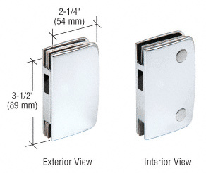 CRL Polished Chrome Sliding Glass Door Keeper for 703CCH