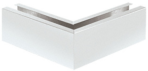 CRL Satin Anodized 12" Mitered 90º Corner Cladding for B5S Series Standard Square Base Shoe