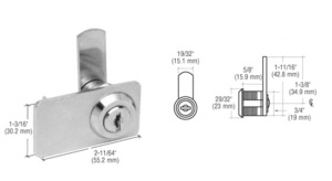 CRL Chrome Randomly Keyed Double Door Cam Lock