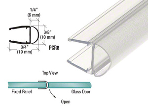 CRL Translucent Vinyl Bulb Seal for 5/16" Glass