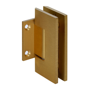 CRL Satin Brass Geneva 074 Series Wall Mount Short Back Plate Hinge