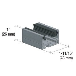 Fallbrook XL Matte Black Fixed Frame Channel Set for Head/Jamb/Sill 118" Length