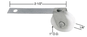 CRL 1" Nylon Sliding Screen Door Spring Tension Roller