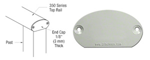 CRL Agate Gray 350 Series Decorative End Cap
