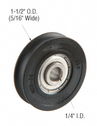 CRL 1-1/2" Diameter Sealed Ball Bearing Rollers - 2/Pkg