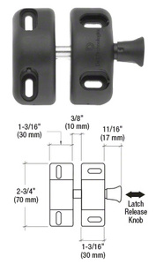 CRL Black Magna-Latch "Side Pull" Gate Latch