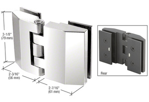 CRL Polished Chrome Regal 180 Series Glass-to-Glass Hinge