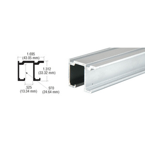 CRL Satin Anodized Double Overhead Track for Pass-Thru Windows
