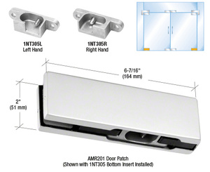 CRL Satin Anodized LH European Bottom Door Patch Fitting